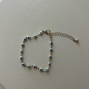 Chic Evil Eye Bracelet with Gold Accents